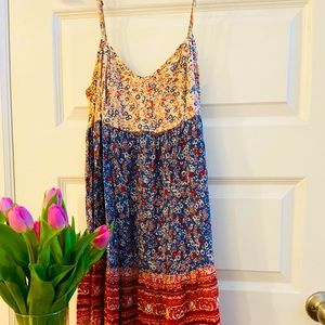 Boho colorful midi dress